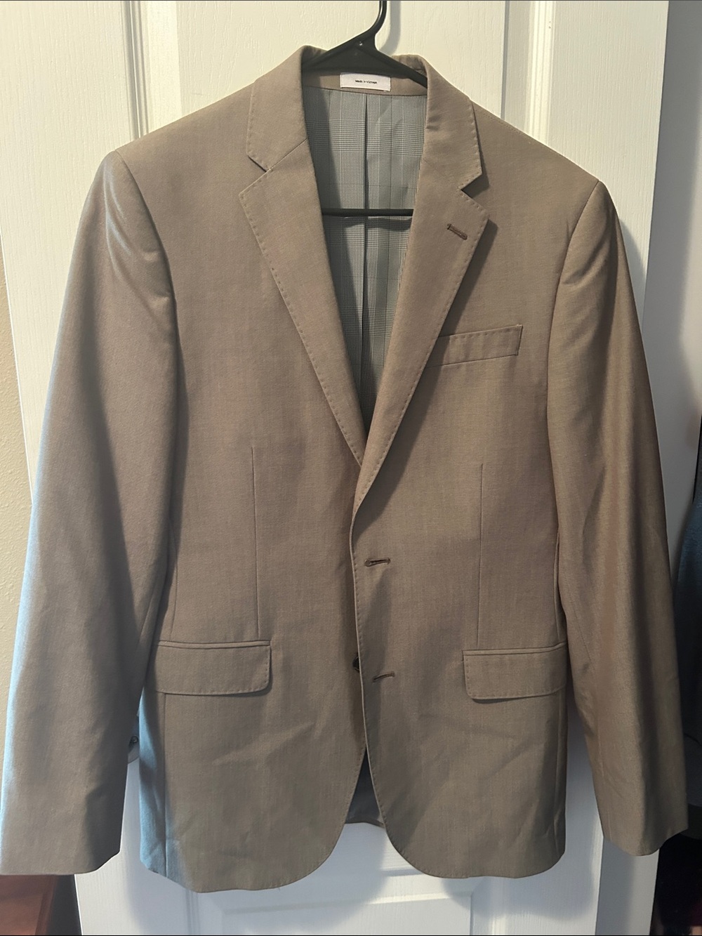 jf j.ferrar Men's Taupe Sport Coat Blazer